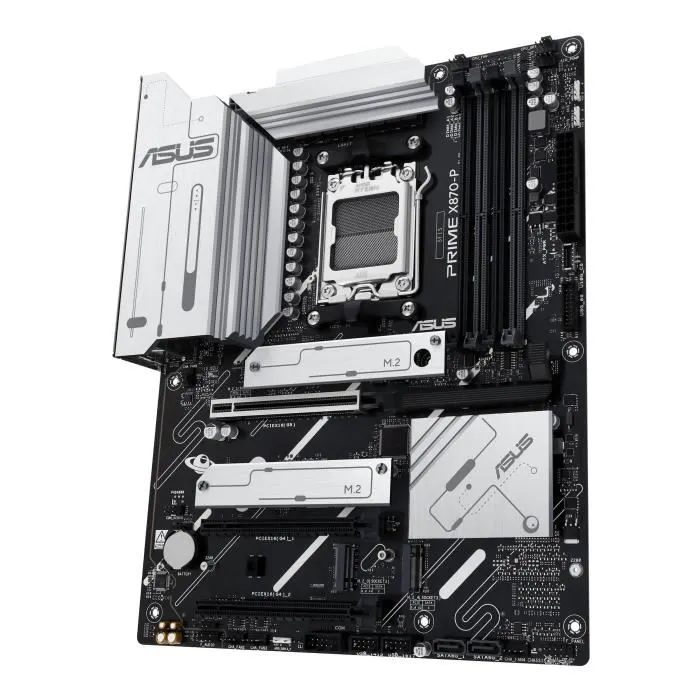 ASUS Carte mère PRIME X870-P pour AMD AM5, Wi-Fi 7, USB4, PCIe 5.0, DDR5, avec 3 ports M.2 et connecteurs USB-C