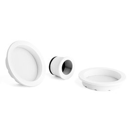 DUVER Kit de tirages rouges, poignées coulissantes en bois blanc avec finition mate