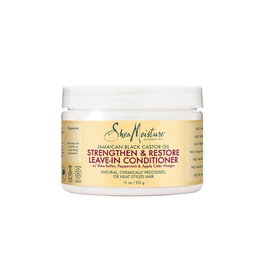 Shea Moisture Conditionneur Sans Rinçage Fortifiant & Réparateur à l'Huile de Ricin Noir de Jamaïque avec Beurre de Karité - 312 mL/340 mL