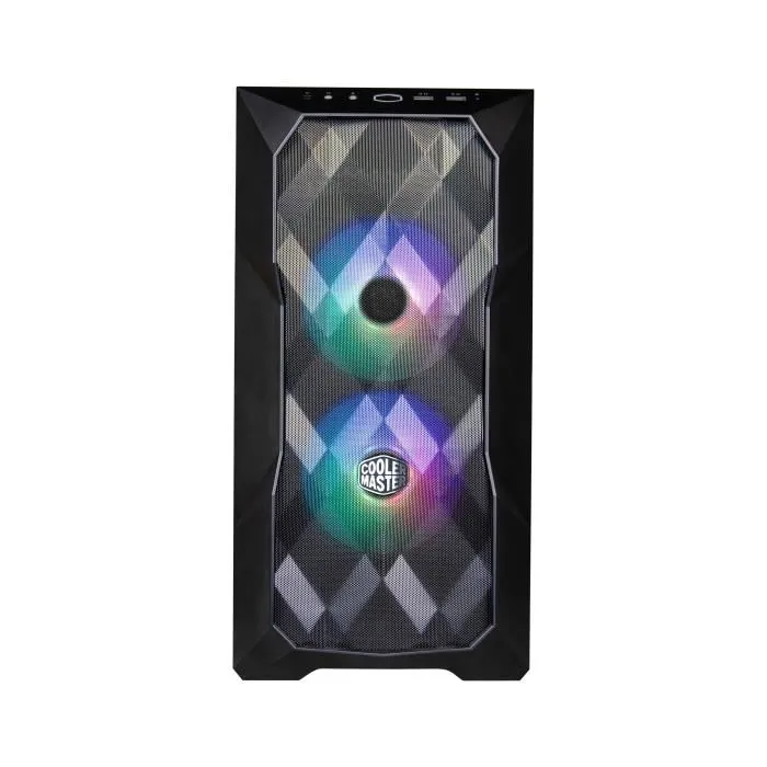 Cooler Master MasterBox TD300 Mesh - Boîtier PC M-ATX - Panneau Mesh - 3 Ventilos ARGB 120 mm - USB 3.0