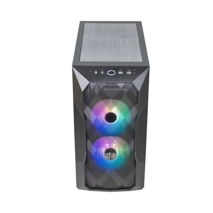 Cooler Master MasterBox TD300 Mesh - Boîtier PC M-ATX - Panneau Mesh - 3 Ventilos ARGB 120 mm - USB 3.0