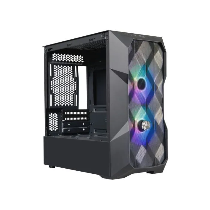 Cooler Master MasterBox TD300 Mesh - Boîtier PC M-ATX - Panneau Mesh - 3 Ventilos ARGB 120 mm - USB 3.0