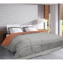 Toison D'Or Couette CALGARY Gris Galet & Marron Gingembre 220 x 240 cm