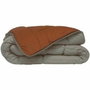 Toison D'Or Couette CALGARY Gris Galet & Marron Gingembre 220 x 240 cm