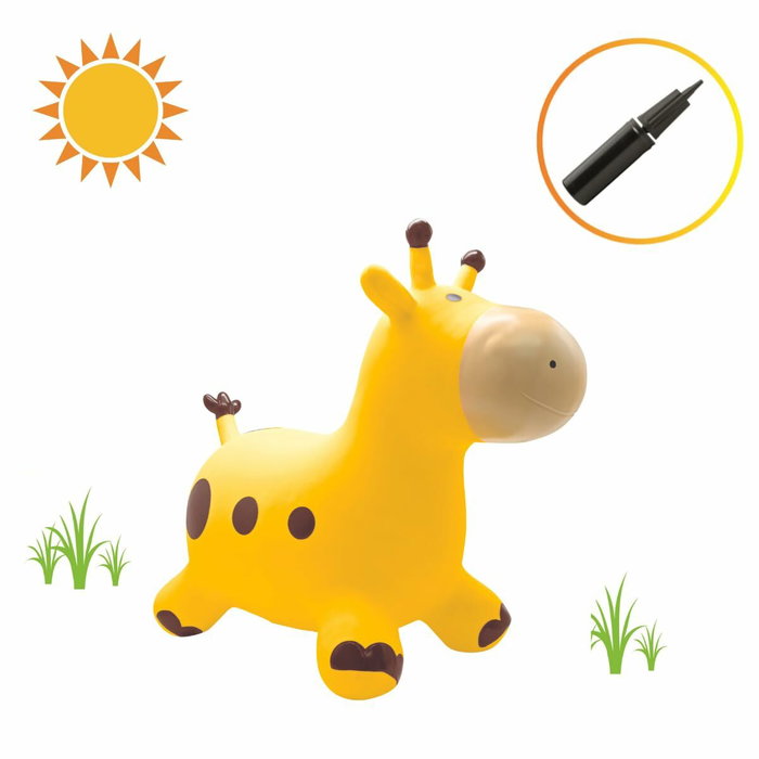 Lexibook Girafe sauteuse gonflable Jaune