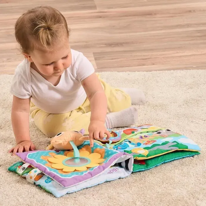 Vtech Baby - Grand Livre Toudoux Des Découvertes - Livre d'éveil en tissu interactif avec peluche ourson, sons et lumières - Jouet pour bébé de 3 à 24 mois