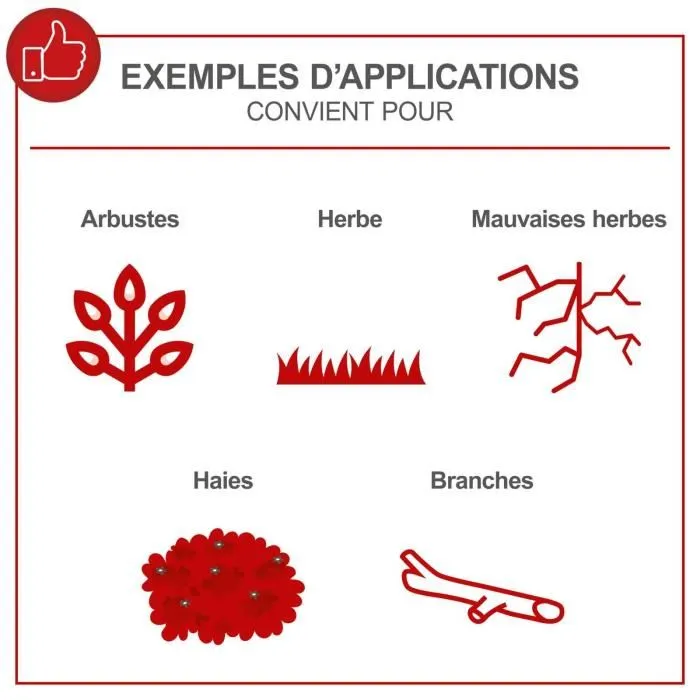Scheppach OMF52-4P - Débroussailleuse thermique 4 en 1, 52 cm3, 1,5 CV - Débroussailleuse, coupe-bordures, élagueuse, taille-haies, largeur de coupe 43 cm