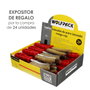 WOLFPACK LINEA PROFESIONAL Cepillo Manual Acero Latonado Mango Rojo 25 cm