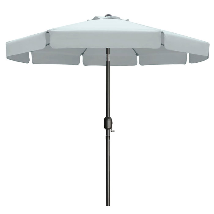 Marbueno Sombrilla Acier 8 Varilles D270 cm Polyester Blanc Jardin Piscine et Terrasse 10489