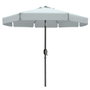 Marbueno Sombrilla Acier 8 Varilles D270 cm Polyester Blanc Jardin Piscine et Terrasse 10489