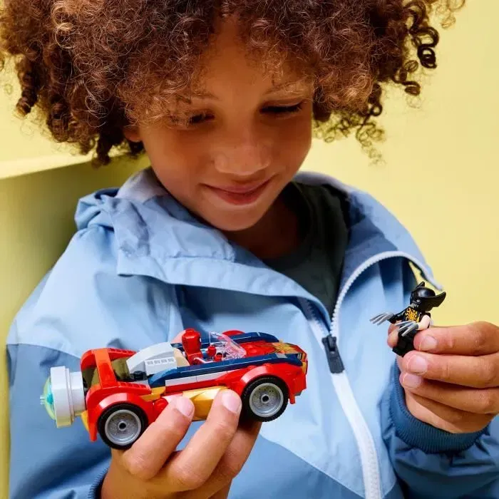 Lego 76336 - Jouet de Construction LEGO Marvel Spider-Man et sa Voiture contre Wolverine Venomisé - Pour Enfants dès 7 Ans