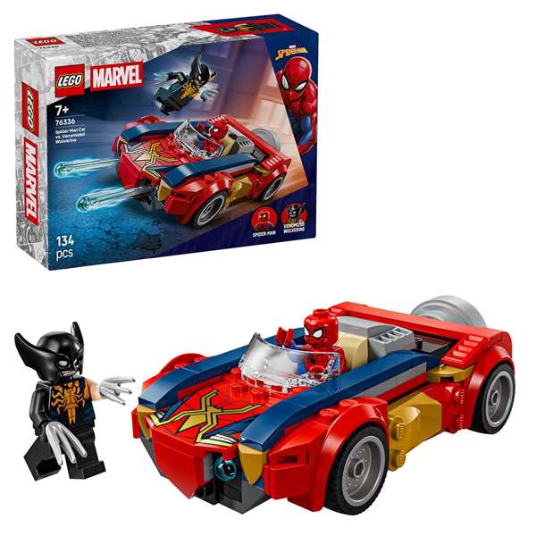 Lego 76336 - Jouet de Construction LEGO Marvel Spider-Man et sa Voiture contre Wolverine Venomisé - Pour Enfants dès 7 Ans Lego 76336 - Jouet de Construction LEGO Marvel Spider-Man et sa Voiture contre Wolverine Venomisé - Pour Enfants dès 7 Ans