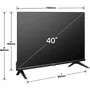 Hisense 40A4Q - Téléviseur LED 40 Pouces (100 cm) Full HD 1080p Smart TV WiFi avec 2xHDMI et Ports USB