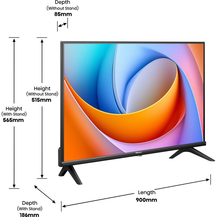 Hisense 40A4Q Téléviseur LED 40 Pouces Full HD 1080p Smart TV WiFi