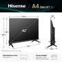 Hisense 40A4Q Téléviseur LED 40 Pouces Full HD 1080p Smart TV WiFi