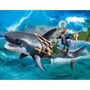 PLAYMOBIL 71793 - Pirate et requin avec mâchoire articulée, Figurine Les Pirates, Jouet 21 pièces, À partir de 4 ans