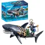 PLAYMOBIL 71793 - Pirate et requin avec mâchoire articulée, Figurine Les Pirates, Jouet 21 pièces, À partir de 4 ans
