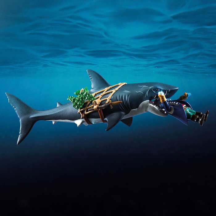 Playmobil Pirate et requin avec mâchoire articulée, 21 pièces Playmobil Pirate et requin avec mâchoire articulée, 21 pièces