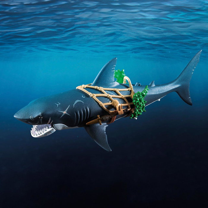 Playmobil Pirate et requin avec mâchoire articulée, 21 pièces Playmobil Pirate et requin avec mâchoire articulée, 21 pièces