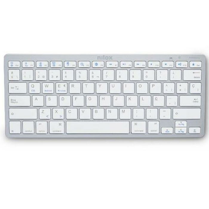 Clavier Nilox NXKB01S Blanc Espagnol Qwerty Clavier Nilox NXKB01S Blanc Espagnol Qwerty