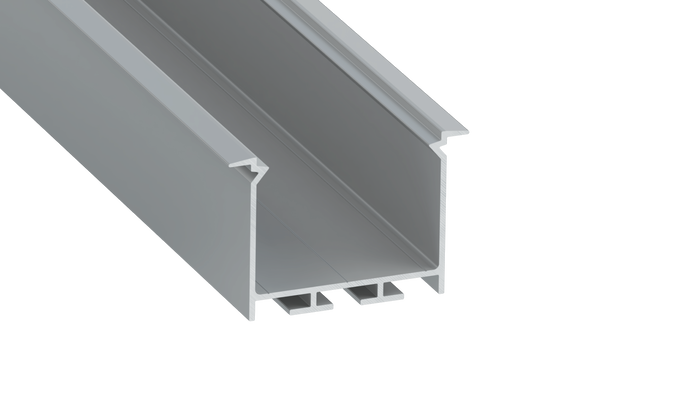 KIMERA Profilé en aluminium anodisé noir « BARDE » avec diffuseur opale, 2,02 m KIMERA Profilé en aluminium anodisé noir « BARDE » avec diffuseur opale, 2,02 m