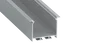 KIMERA HEDE Profil Aluminium Anodisé Argent avec Diffuseur Opal, Bouchons et Clips de Fixation 2,02m
