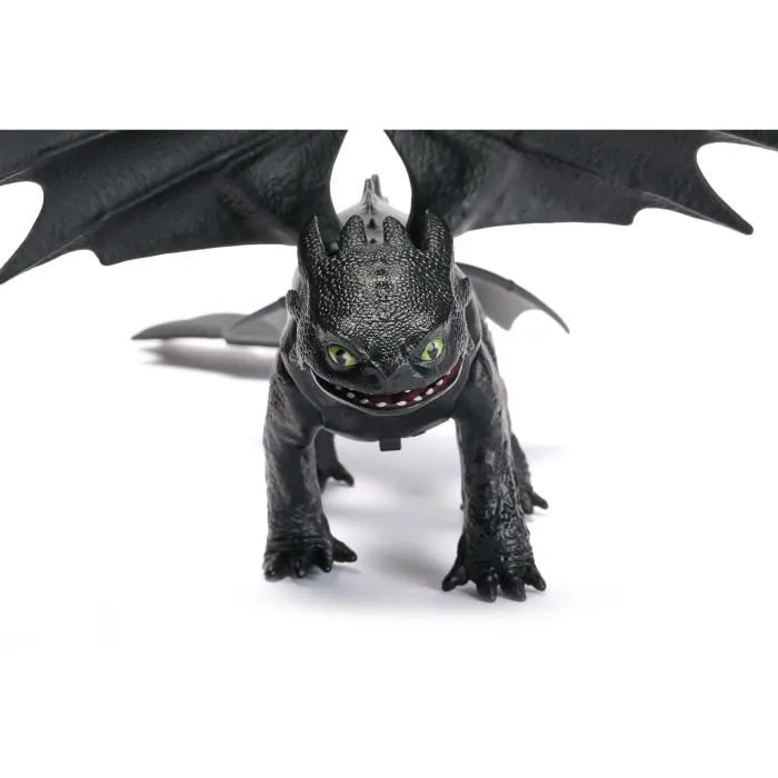 Spin Master Figurine Dragon Interactif Krokmou 25 cm - Sons et Mouvements d'ailes - Film Dragons Movie