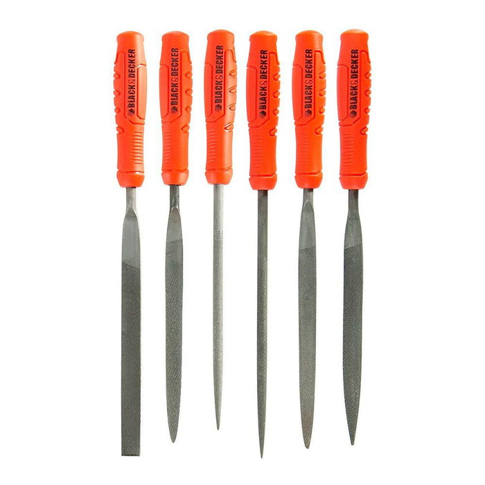 Ensemble de limes Black & Decker bdht0-22270 6 Pièces Figures géométriques Ensemble de limes Black & Decker bdht0-22270 6 Pièces Figures géométriques