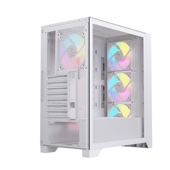 Einarex P600 RGB White Boîtier Gaming ATX Blanc