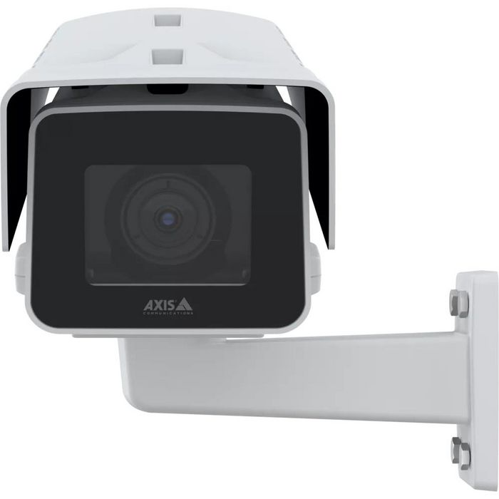 Axis P1385-E Caméra de surveillance extérieure IP robuste 2MP/1080p, grand angle varifocal, résistante aux impacts, avec audio bidirectionnel et détection IA