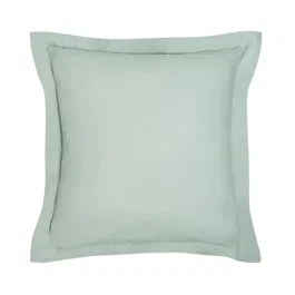 Today - Taie d'oreiller TODAY Essential 50x70 cm + surpiqûre Oxford 5 cm - 100% Coton uni 57 fils - Celadon