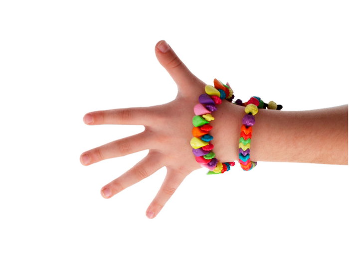 Innspiro Perles en plastique forme de grande fleur opaque multicolore 30mm 100u.
