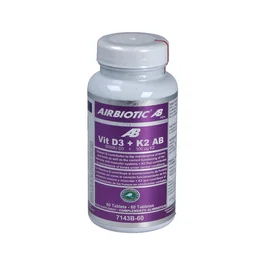 AIRBIOTIC Vit D3 + K2 60 comprimés Complément alimentaire Vitamine D3 et K2