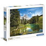 CLEMENTONI Puzzle Lago Azul 1500 Pièces - Puzzle d'Art Paysage Lac - Jeu en Espagnol (59,2x84,3 cm)