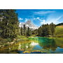 CLEMENTONI Puzzle Lago Azul 1500 Pièces - Puzzle d'Art Paysage Lac - Jeu en Espagnol (59,2x84,3 cm)