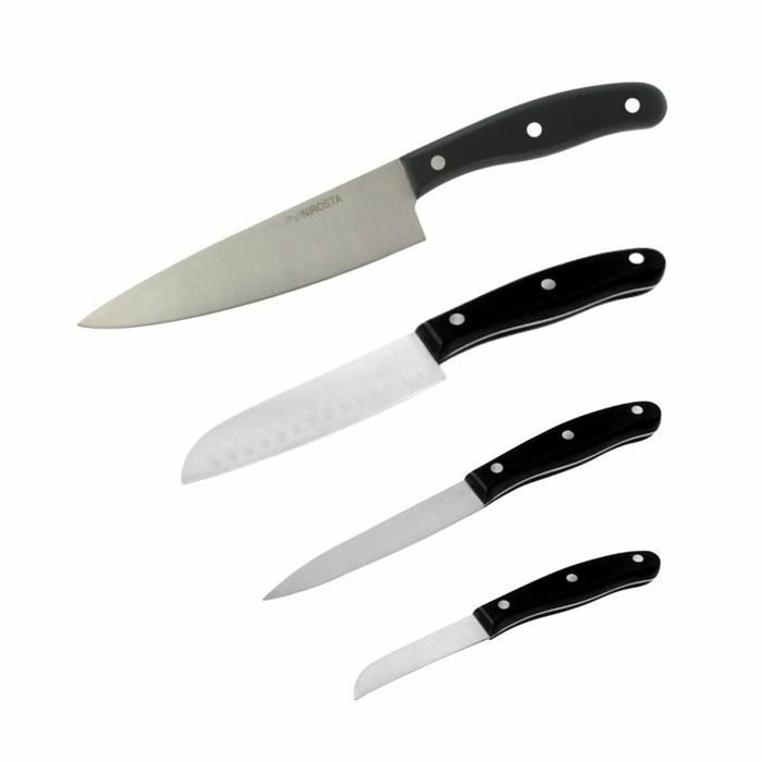 Nirosta Ensemble de 4 couteaux de cuisine (20, 22, 26 et 31 cm) Nirosta Ensemble de 4 couteaux de cuisine (20, 22, 26 et 31 cm)