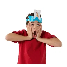 Spin Master - Jeu Devine Tête Classique, 2 à 6 joueurs, avec 72 cartes, 6 bandeaux et sablier, Jeu de devinettes en famille, À partir de 6 ans