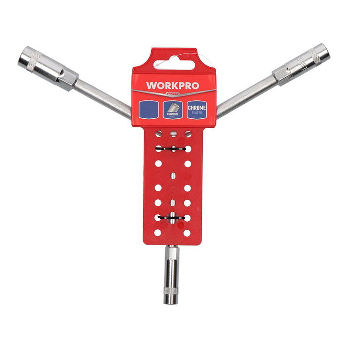 Workpro Clé à tube en Y 12 x 14 x 17 mm, hexagonal, acier 40Cr chromé Workpro Clé à tube en Y 12 x 14 x 17 mm, hexagonal, acier 40Cr chromé