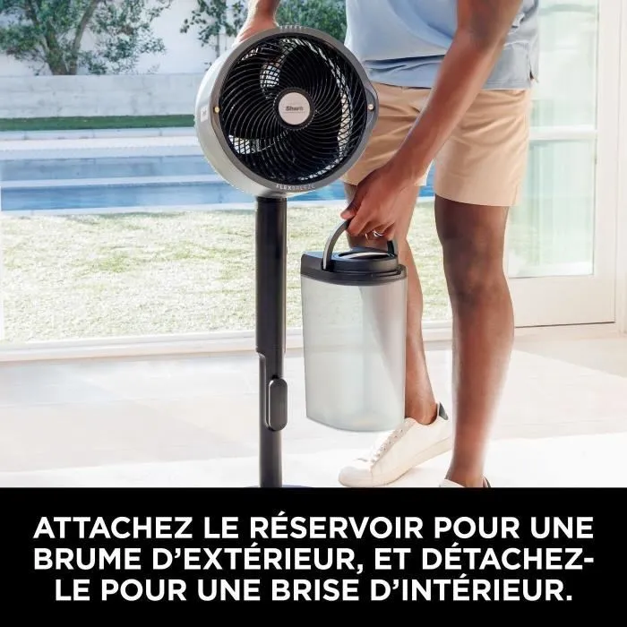 Shark FA300EU FlexBreeze Pro Mist - Ventilateur brumisateur portable 5 vitesses, 24h autonomie, usage intérieur et extérieur - Réf. FA300EU