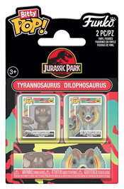 Funko Pack de 2 figurines Bitty POP! Jurassic Park Vinyl Tyrannosaurus Fossil & Dilophosaurus