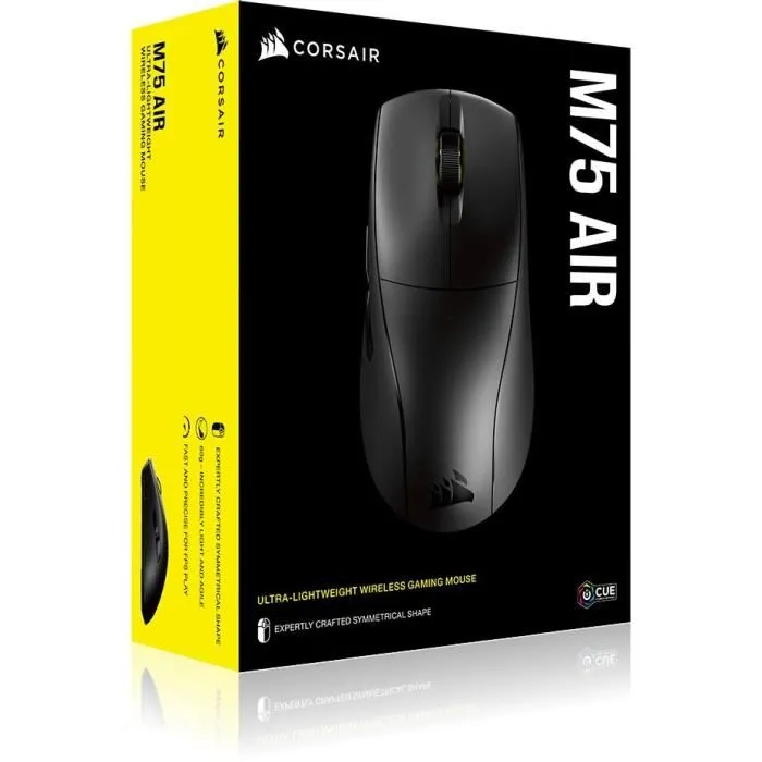 Corsair M75 AIR WIRELESS - Souris gamer sans fil ultralégère noire - Performances optimales pour joueurs exigeants