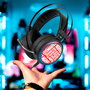 Marvel Casque de jeu avec son surround 7.1 virtuel, micro flexible, éclairage LED et connexion USB/Jack 3,5 mm