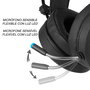Marvel Casque de jeu avec son surround 7.1 virtuel, micro flexible, éclairage LED et connexion USB/Jack 3,5 mm