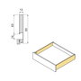 Emuca Kit Tiroir Extérieur Vertex, Hauteur 93mm, Profondeur 550mm, Réglage 3D, Blanc