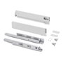 Emuca Kit Tiroir Extérieur Vertex, Hauteur 93mm, Profondeur 550mm, Réglage 3D, Blanc