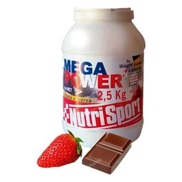 NUTRISPORT Megapower Sabor Fresa 2,5 Kg - Complément protéiné pour masse musculaire