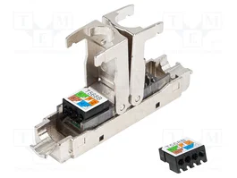 LANBERG Connecteur RJ45 Cat 6 Argent