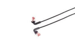 Lanview Câble patch CAT6A U/FTP 1m noir Flex-Angle LSZH