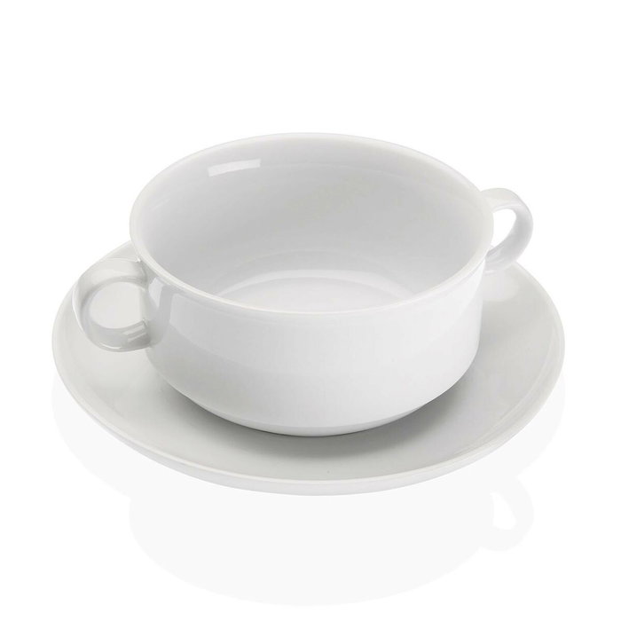 Tasses pour soupe Versa Blanc 17 x 6 x 12,3 cm Tasses pour soupe Versa Blanc 17 x 6 x 12,3 cm
