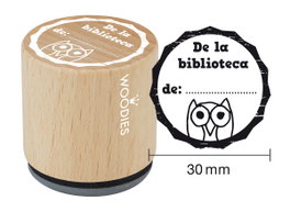 Woodies Tampon en bois et caoutchouc De la bibliothèque de diam 33x30mm